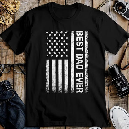 Gift for Dad Shirt, Funny Dad Unisex T-Shirt/Hoodie/Sweatshirt HLT00 – Best dad ever US American flag gift for father_s day T-Shirt