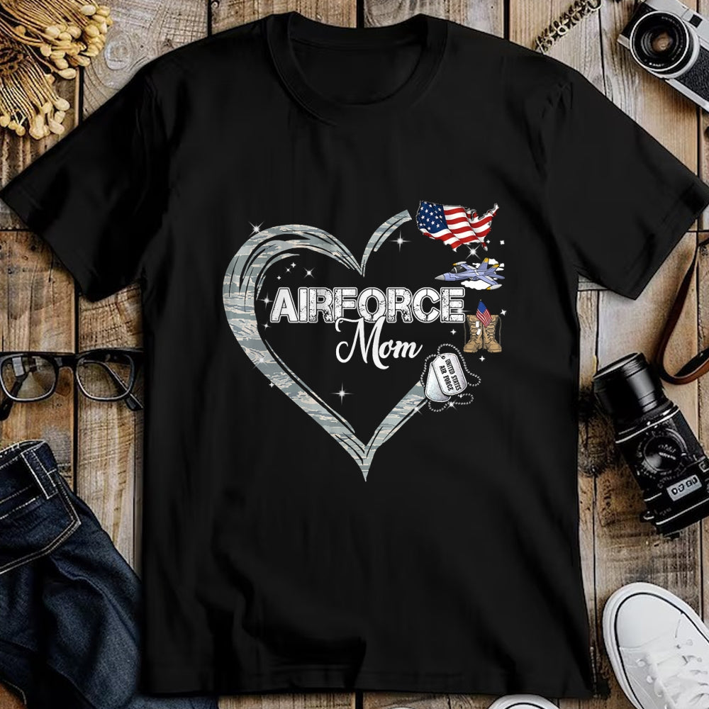 Gift for Mom Shirt, Funny Mom Unisex T-Shirt/Hoodie/Sweatshirt HLT00 - Proud Air Force Mom Air Force Graduation Mom USAF Mom T-Shirt