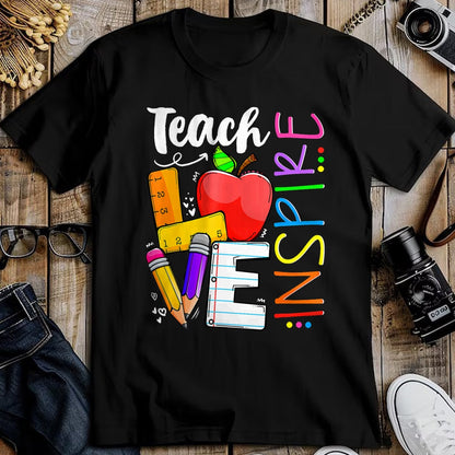 Best Teacher Shirt, Funny Teacher UnisexT-Shirt/Hoodie/Sweatshirt HLT00 - Cute Teach Love and Inspire Men Women Teacher T-Shirt