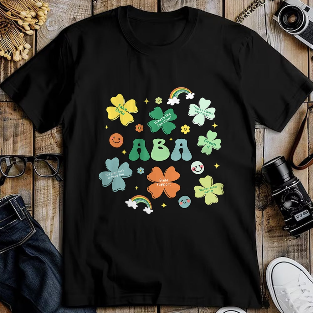 Patrick Day Shirts for Family, Funny Patrick Day shirts, st patrick's day Unisex T-Shirt/Hoodie/Sweatshirt HLT00 - ABA Therapist St Patrick Day Rainbow Lucky Behavior Shamrock T-Shirt