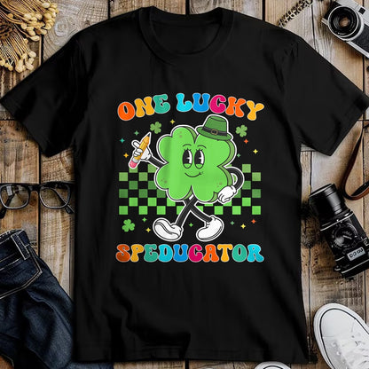 Patrick Day Shirts for Family, Funny Patrick Day shirts, st patrick's day Unisex T-Shirt/Hoodie/Sweatshirt HLT00 - Vintage One Lucky Speducator St Patrick Day School T-Shirt