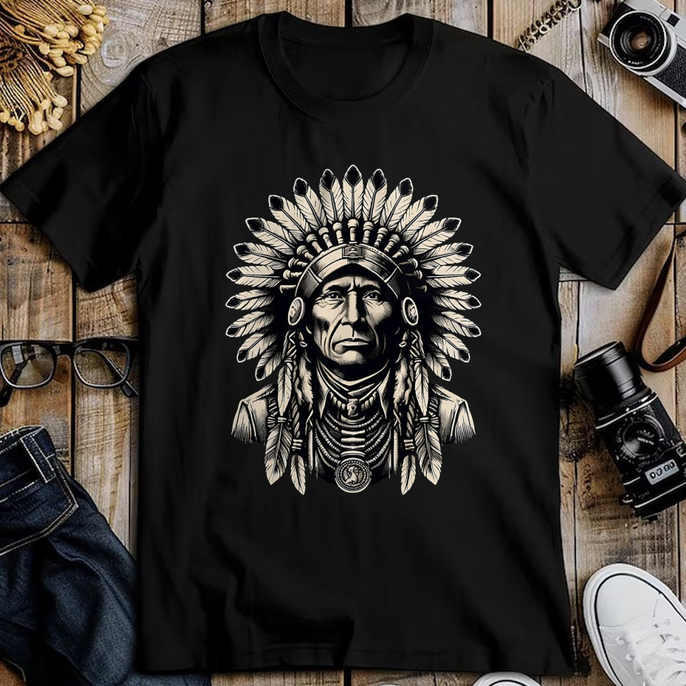 Native American T-Shirts, Vintage Native American Unisex T-Shirt/Hoodie/Sweatshirt HLT00 - Headdress Chief Ancestors Vintage, Native American Indian