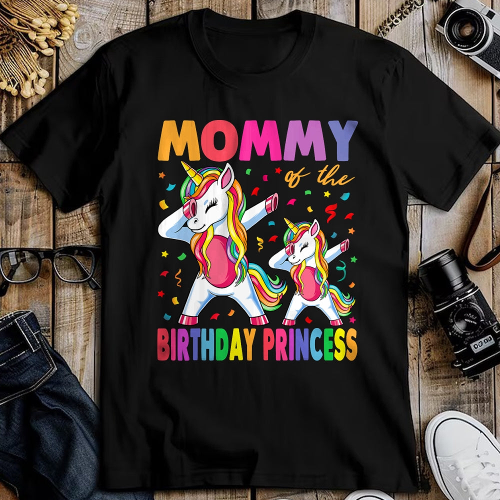 Gift for Mom Shirt, Funny Mom Unisex T-Shirt/Hoodie/Sweatshirt HLT00 - Mommy of the Birthday Princess Girl Dabbing Unicorn Mom T-Shirt