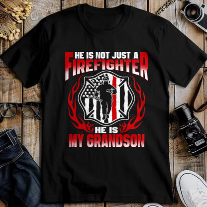 Best Grandma Shirt, Proud Grandma Unisex T-Shirt/Hoodie/Sweatshirt HLT00 - My Grandson Is Firefighter Hero Proud Fire Grandma Grandpa T-Shirt