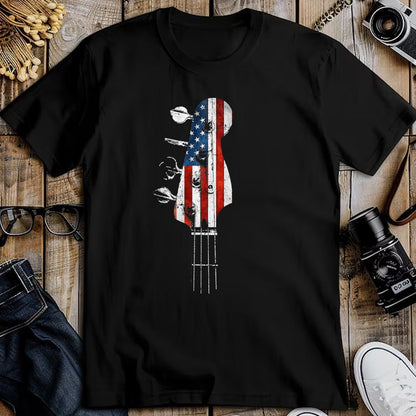 Guitar Lover Shirt, Funny Guitar UnisexT-Shirt/Hoodie/Sweatshirt HLT00 - Bass Guitar Headstock USA Flag for Bassist and Bass Player T-Shirt, Men_s Big and Tall, Black, 2X Ta
