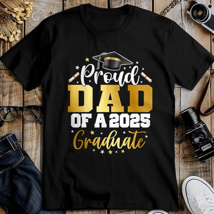 Gift for Dad Shirt, Funny Dad Unisex T-Shirt/Hoodie/Sweatshirt HLT00 – Dad Senior 2025 Proud Dad Of A Class Of 2025 Graduate T-Shirt