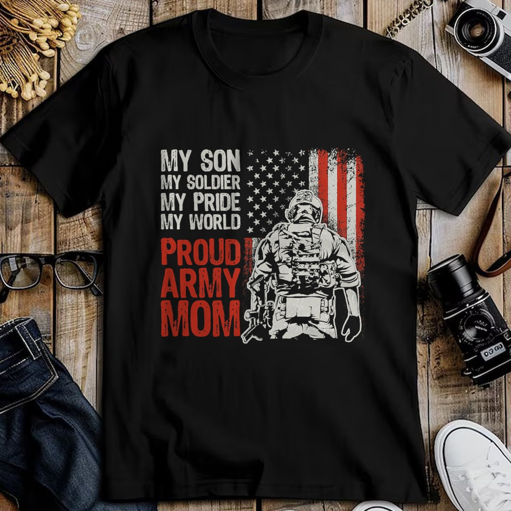 Gift for Mom Shirt, Funny Mom Unisex T-Shirt/Hoodie/Sweatshirt HLT00 - My Son My Soldier Hero Proud Army Mom US Military Mother T-Shirt