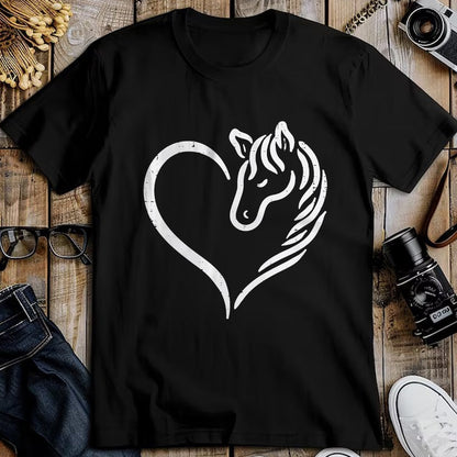 Best Horse Lover Shirt , Funny Horse UnisexT-Shirt/Hoodie/Sweatshirt HLT00 - Heart Horse Cute Love Equestrian Women Girls Kids Teens T-Shirt