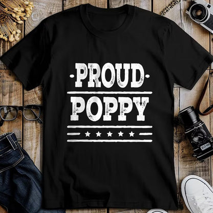Gift for Dad Shirt, Funny Dad Unisex T-Shirt/Hoodie/Sweatshirt HLT00 – Mens Proud Poppy Grandpa T-shirt Fathers Day Gift Tee