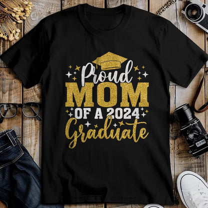 Gift for Mom Shirt, Funny Mom Unisex T-Shirt/Hoodie/Sweatshirt HLT00 - Mom Senior 2024 Proud Mom Of A Class Of 2024 Graduate T-Shirt