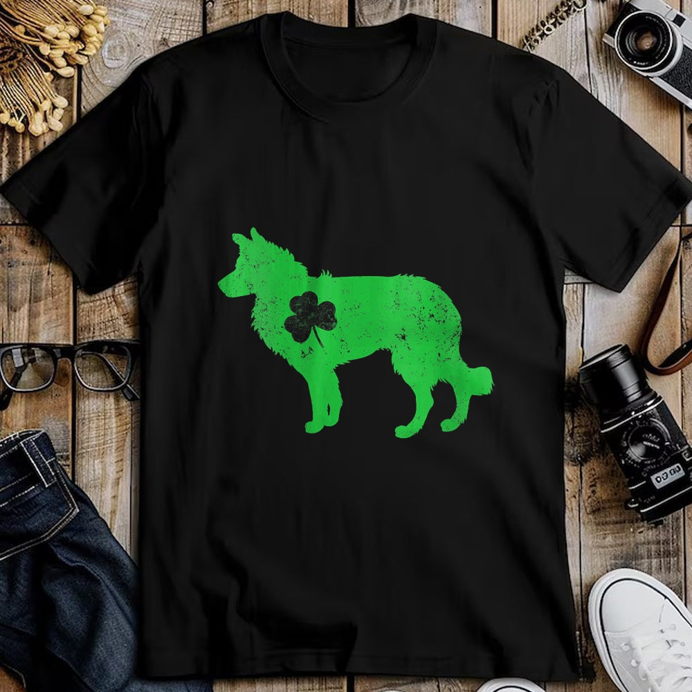 Patrick Day Shirts for Family, Funny Patrick Day shirts, st patrick's day Unisex T-Shirt/Hoodie/Sweatshirt HLT00 - Womens border collie Irish Clover St Patrick Day Leprechaun Dog V-Neck T-Shirt