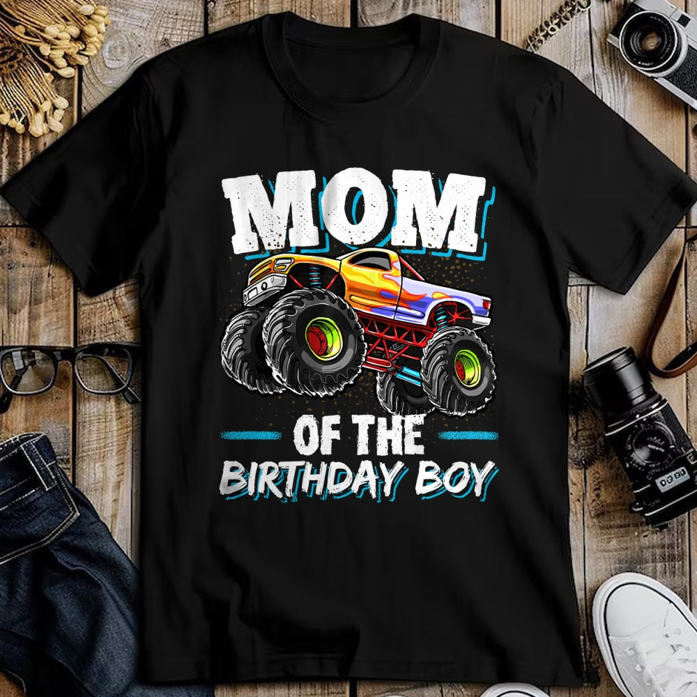 Gift for Mom Shirt, Funny Mom Unisex T-Shirt/Hoodie/Sweatshirt HLT00 - Mom of the Birthday Boy Monster Truck Birthday Novelty Gift T-Shirt