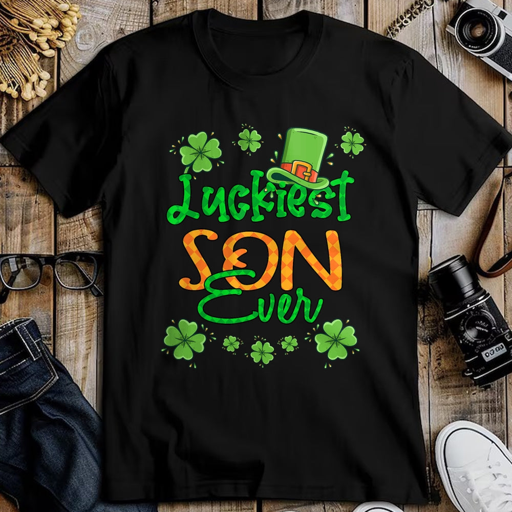 Patrick Day Shirts for Family, Funny Patrick Day shirts, st patrick's day Unisex T-Shirt/Hoodie/Sweatshirt HLT00 - Boy St Patrick Day Luckiest Son Ever St Patricks Day T-Shirt