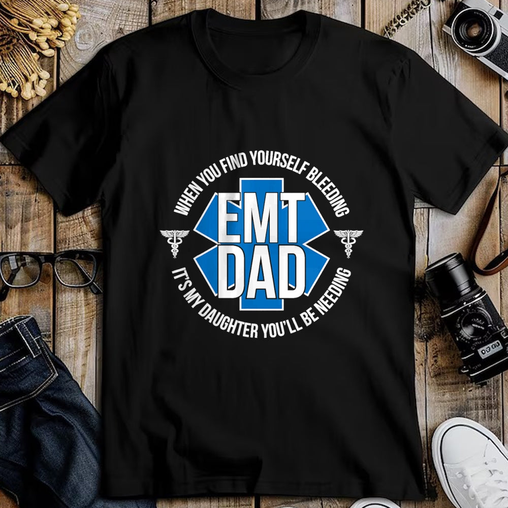 Gift for Dad Shirt, Funny Dad Unisex T-Shirt/Hoodie/Sweatshirt HLT00 – EMT Father Proud Emergency Medical Technician Dad T-Shirt