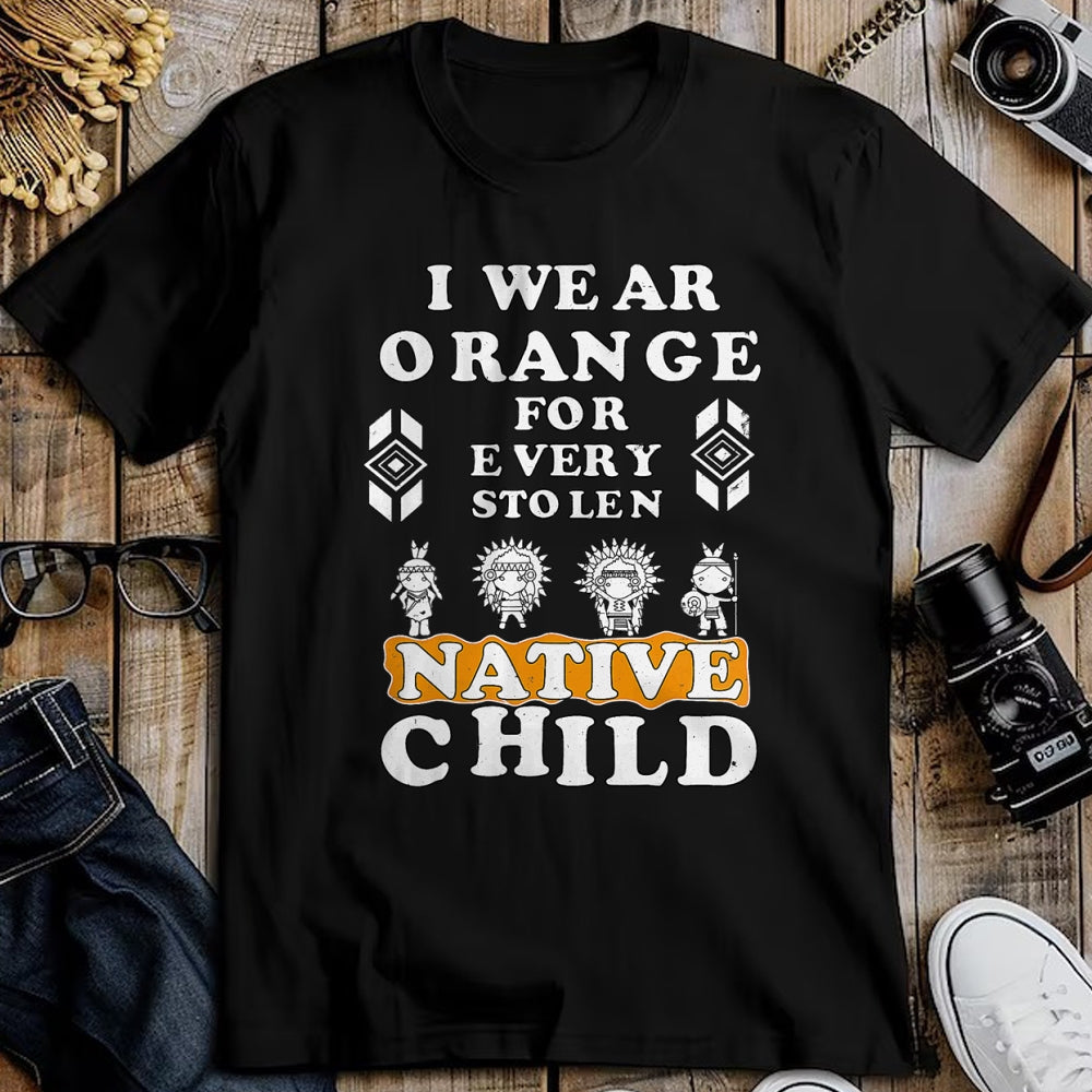 Native American T-Shirts, Vintage Native American Unisex T-Shirt/Hoodie/Sweatshirt HLT00 - I Wear Orange For Every American Native Child Indian Prid