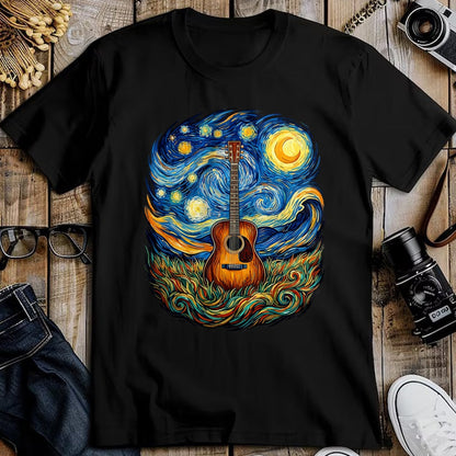 Guitar Lover Shirt, Funny Guitar UnisexT-Shirt/Hoodie/Sweatshirt HLT00 - Acoustic Guitar Starry Night Music Lover Art Men Women Kid T-Shirt