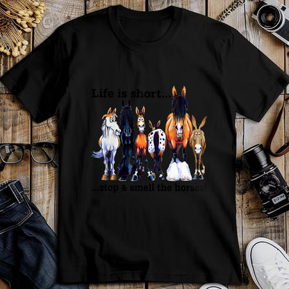 Best Horse Lover Shirt , Funny Horse UnisexT-Shirt/Hoodie/Sweatshirt HLT00 - Life is Short Stop and Smell The Horses T Shirts for Men Women Horse Lover Tees