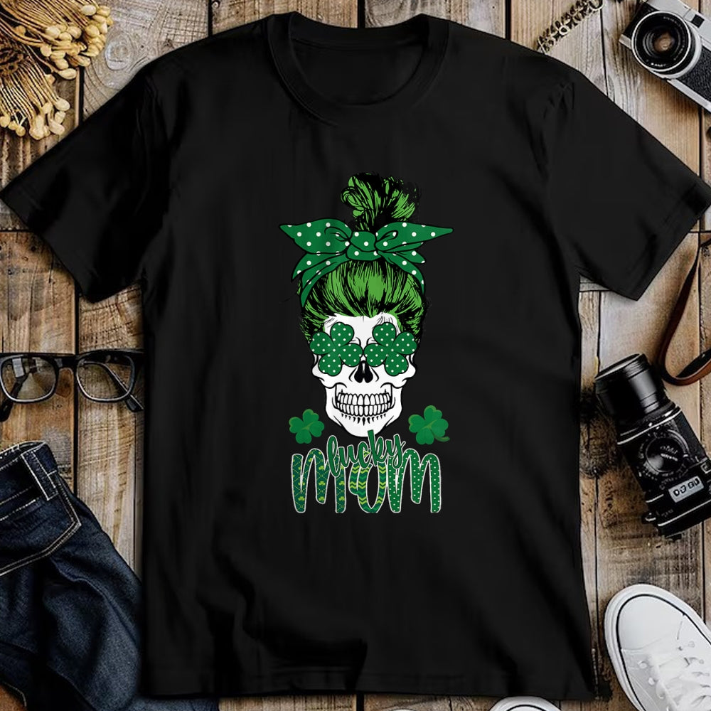 Gift for Mom Shirt, Funny Mom Unisex T-Shirt/Hoodie/Sweatshirt HLT00 - Lucky Mom Shamrock St. Patricks Day Rainbow Saint Paddys T-Shirt