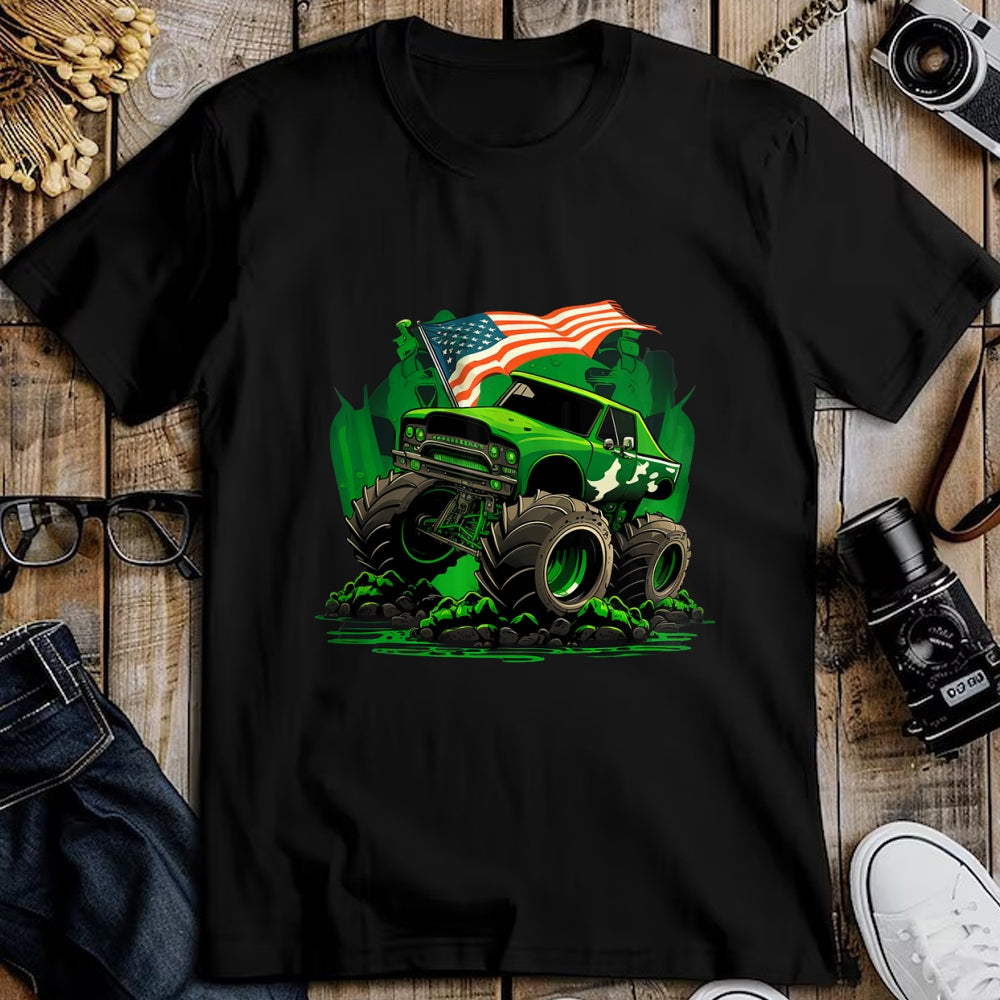Patrick Day Shirts for Family, Funny Patrick Day shirts, st patrick's day Unisex T-Shirt/Hoodie/Sweatshirt HLT00 - Funny Leprechaun Monster Truck Shamrock St Patrick Day Boys T-Shirt