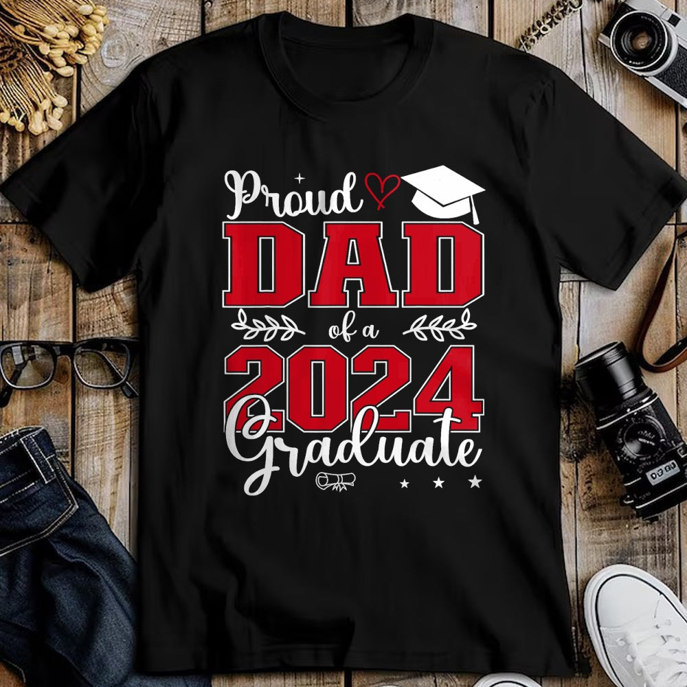 Gift for Dad Shirt, Funny Dad Unisex T-Shirt/Hoodie/Sweatshirt HLT00 – Proud Dad of a class of 2024 graduate for graduation T-Shirt