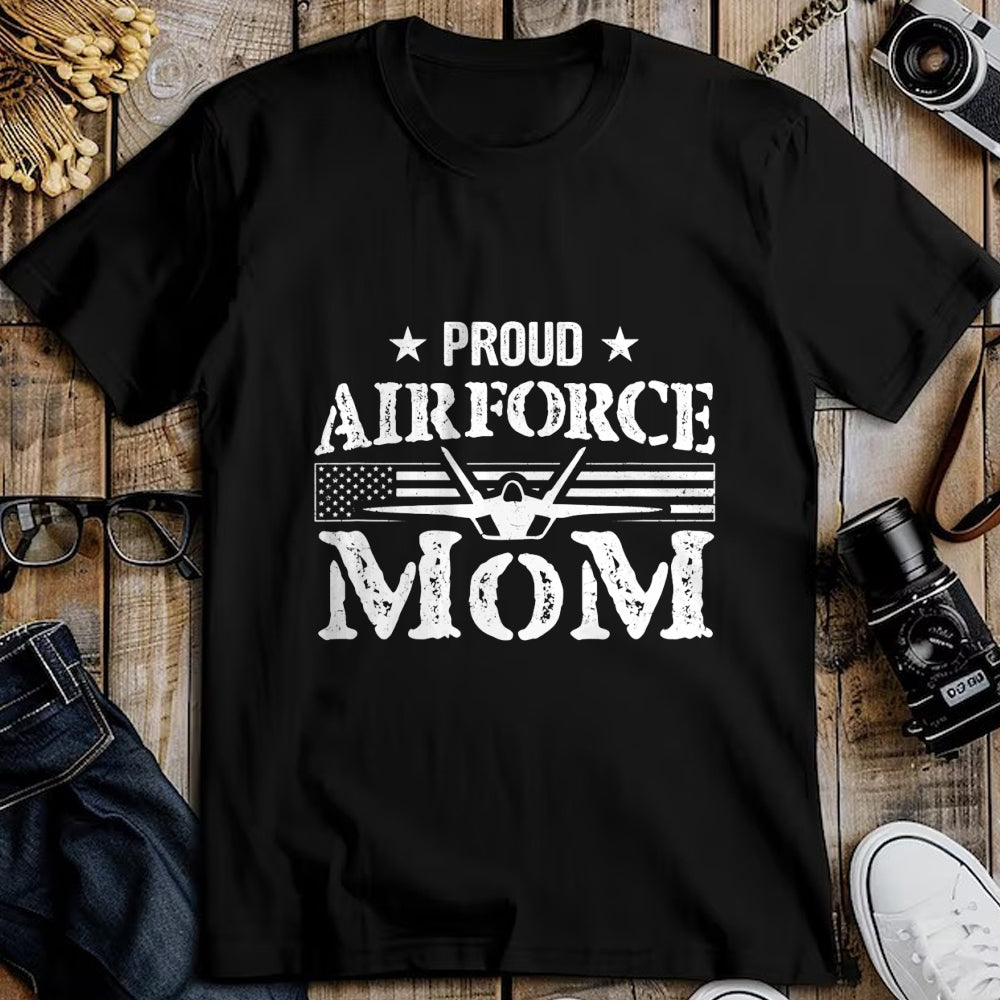 Gift for Mom Shirt, Funny Mom Unisex T-Shirt/Hoodie/Sweatshirt HLT00 - Proud Air Force Mom - Airforce Gifts - July 4th Mothers Day T-Shirt