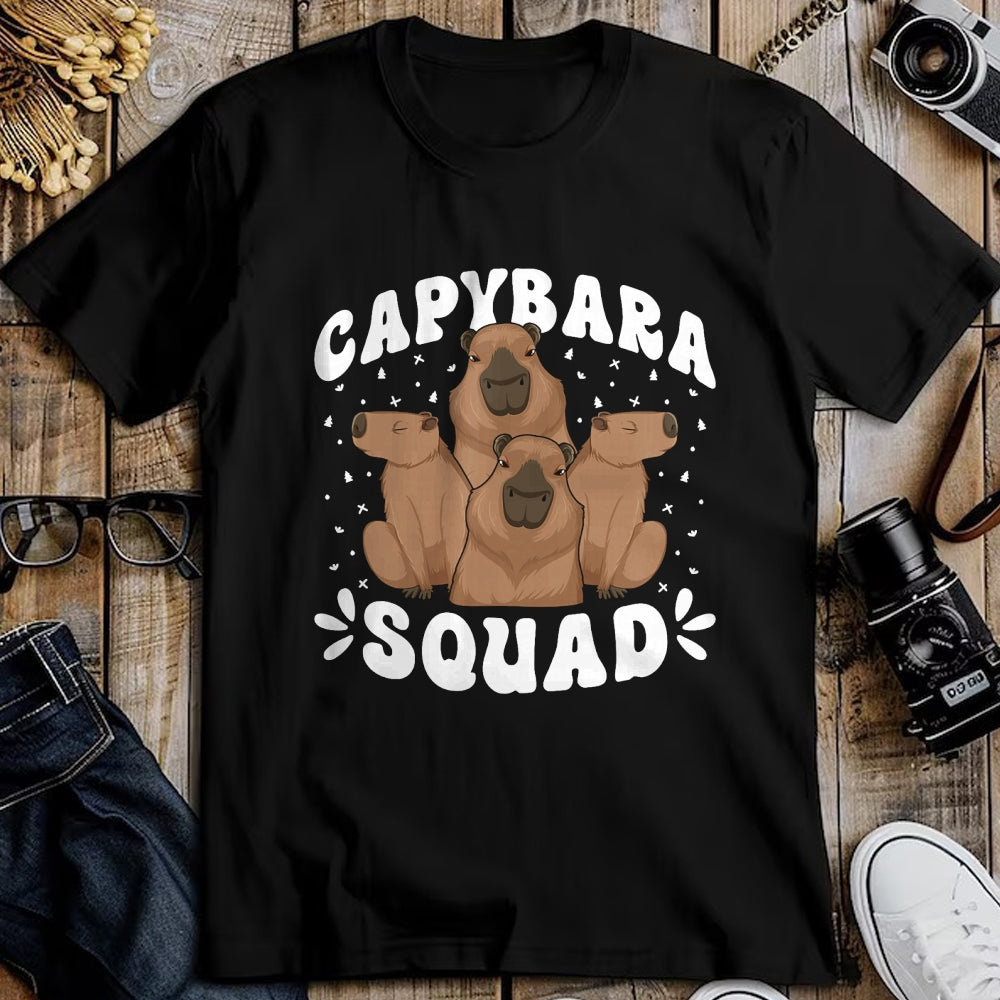 Cute Capybara Shirt, Funny Capybara Unisex T-Shirt/Hoodie/Sweatshirt HLT00 - Capybara Themed Party Capybara Squad T-Shirt