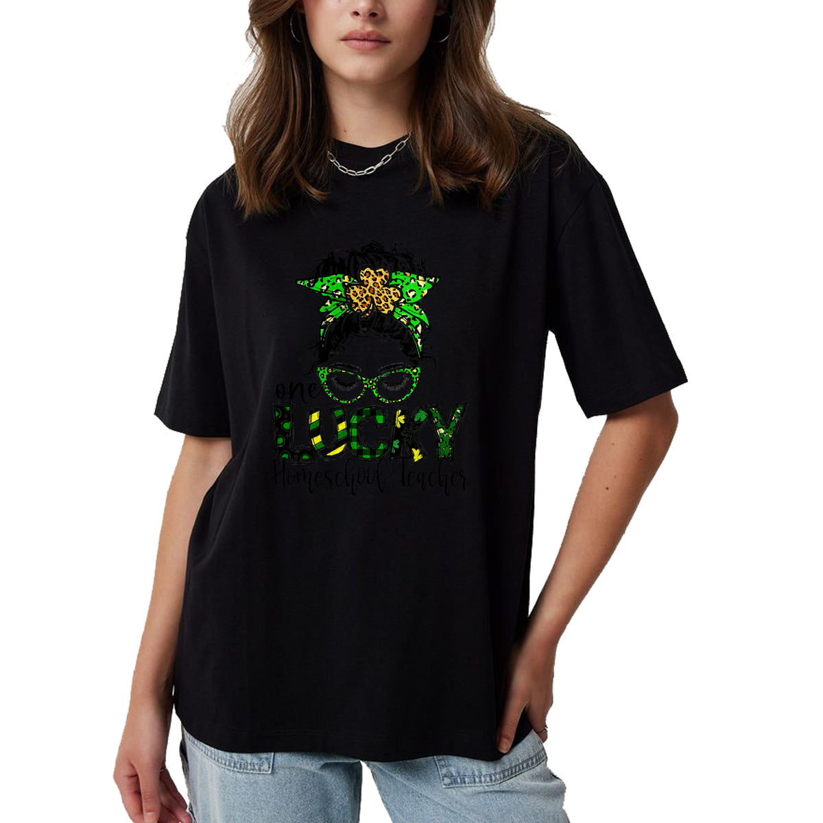 Patrick Day Shirts for Family, Funny Patrick Day shirts, st patrick's day Unisex T-Shirt/Hoodie/Sweatshirt HLT00 - One Lucky Homeschool Teacher St Patrick Day Teacher LOVE KID T-Shirt