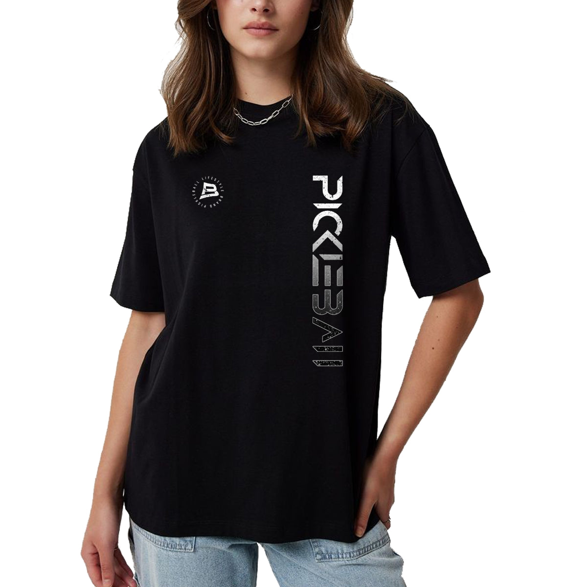 Funny Pickleball Shirt, Pickleball Lover Unisex T-Shirt/Hoodie/Sweatshirt HLT00 - Pickleball Distressed Black White Gradient T-Shirt