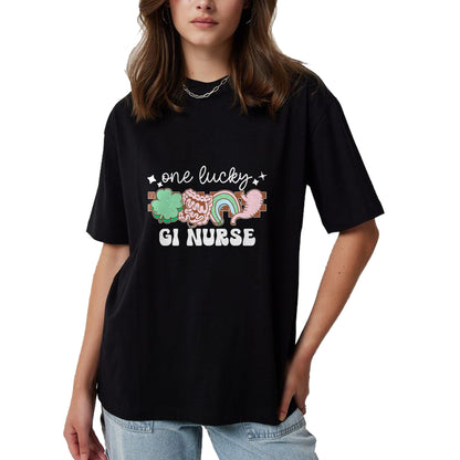Patrick Day Shirts for Family, Funny Patrick Day shirts, st patrick's day Unisex T-Shirt/Hoodie/Sweatshirt HLT00 - One Lucky Gl Gastroenterology Nurse St Patrick Day Nursing T-Shirt