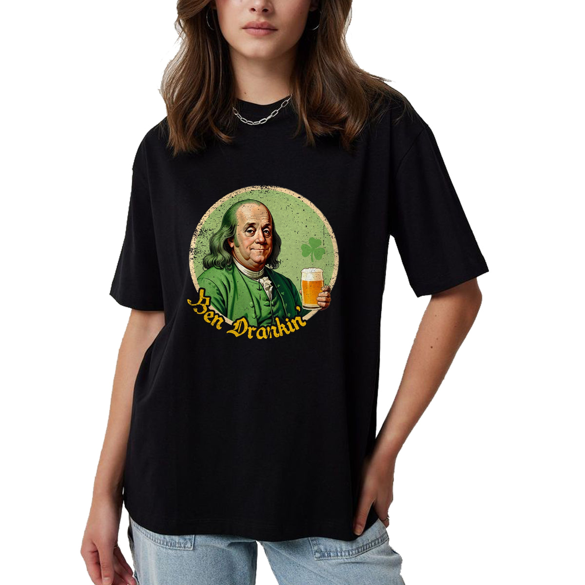Patrick Day Shirts for Family, Funny Patrick Day shirts, st patrick's day Unisex T-Shirt/Hoodie/Sweatshirt HLT00 - Ben Drankin Shenanigan Clover Irish Shamrock St Patrick Day T-Shirt