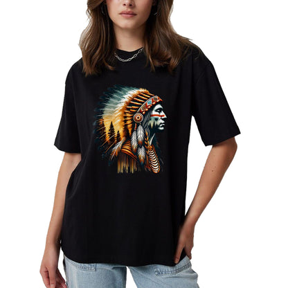 Native American T-Shirts, Vintage Native American Unisex T-Shirt/Hoodie/Sweatshirt HLT00 - Cool Native American Indian Chief Men Women Design