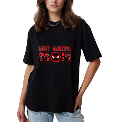 Gift for Mom Shirt, Funny Mom Unisex T-Shirt/Hoodie/Sweatshirt HLT00 - Marvel Mothers Day Spider-Man Most Amazing Mom Chest Logo T-Shirt
