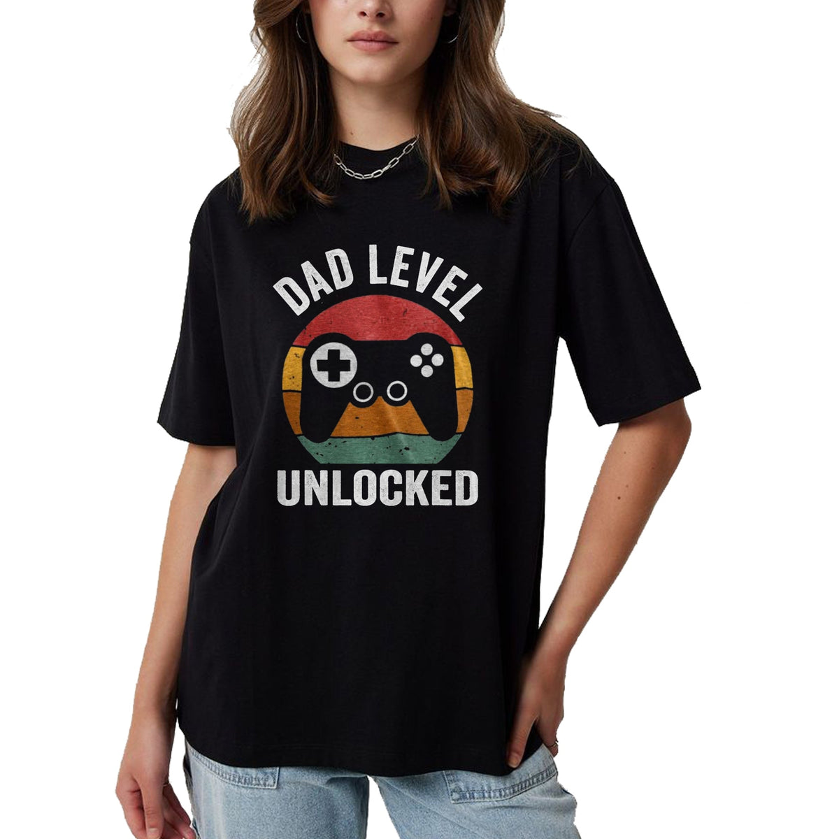 Gift for Dad Shirt, Funny Dad Unisex T-Shirt/Hoodie/Sweatshirt HLT00 – Funny New Dad Dad Level Unlocked day Gaming T-Shirt