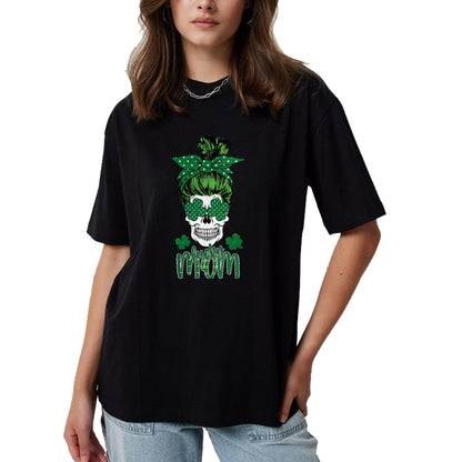 Gift for Mom Shirt, Funny Mom Unisex T-Shirt/Hoodie/Sweatshirt HLT00 - Lucky Mom Shamrock St. Patricks Day Rainbow Saint Paddys T-Shirt
