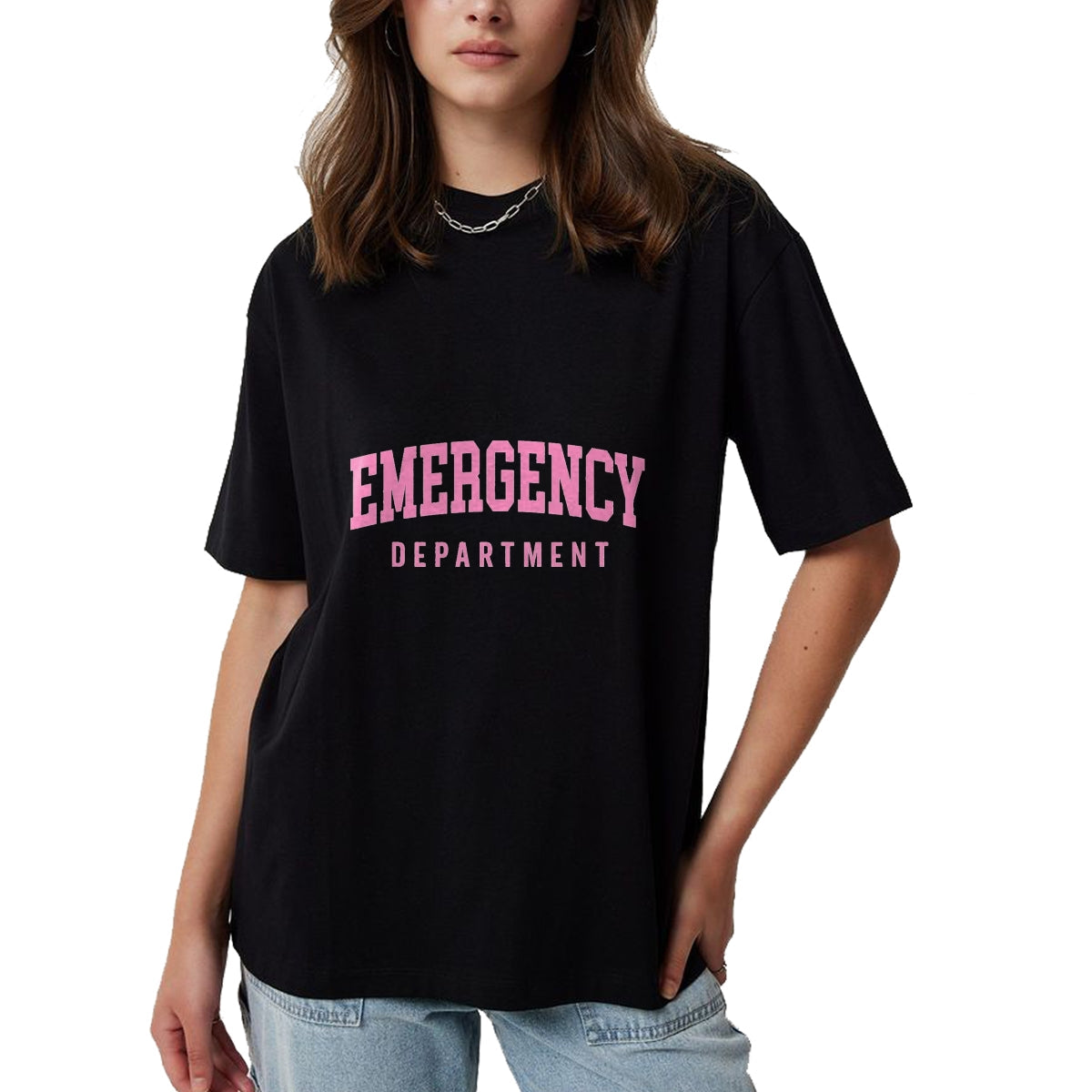 Best Doctor Shirt, Funny Doctor UnisexT-Shirt/Hoodie/Sweatshirt HLT00 - ER Nurses Emergency Department Nurses ER Doctor Retro Pink T-Shirt, Men, Black, 3X-Large
