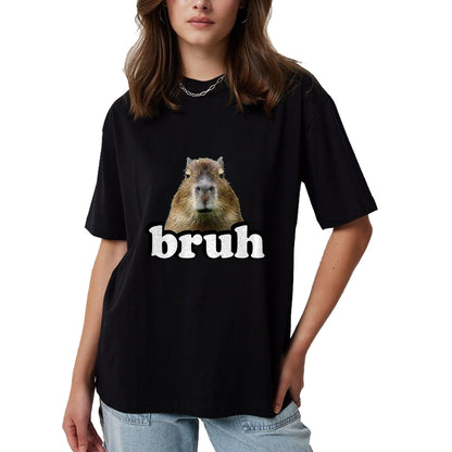 Cute Capybara Shirt, Funny Capybara Unisex T-Shirt/Hoodie/Sweatshirt HLT00 - Mens Womens Kids Meme Lover Bruh Capybara T-Shirt