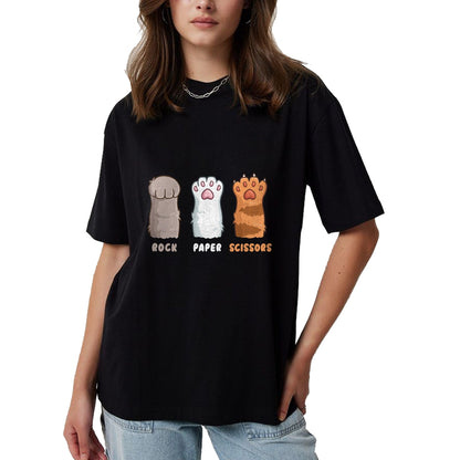 Cat Love Shirt, Funny Cat Lover Gift UnisexT-Shirt/Hoodie/Sweatshirt HLT00 - Cat Lover Cat Owner Funny Cat Rock Paper Scissors T-Shirt