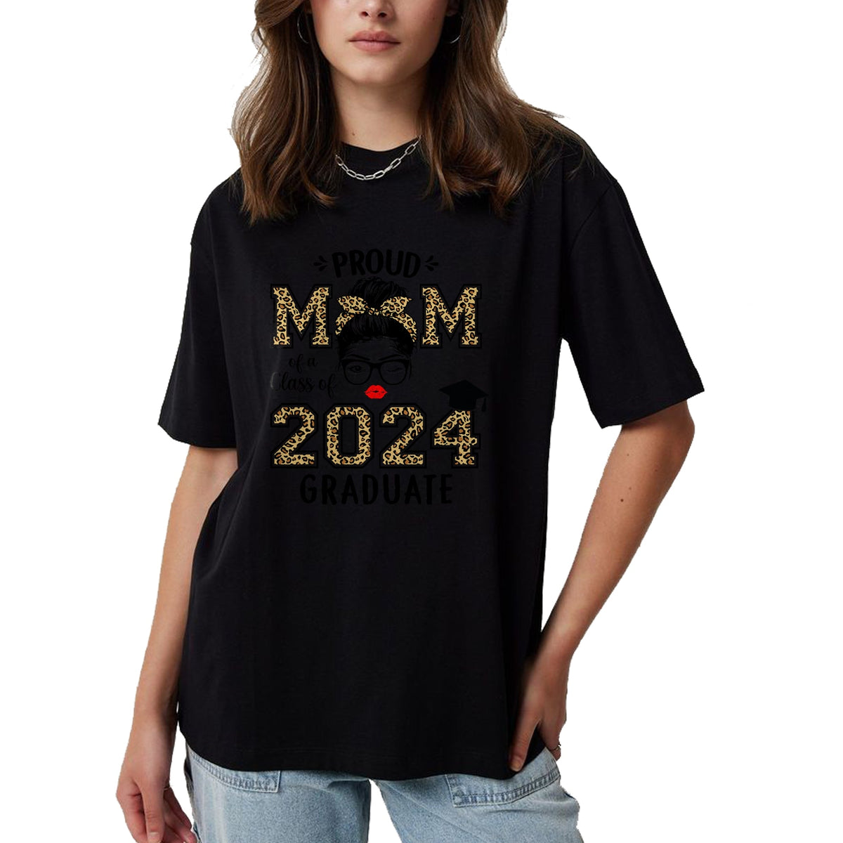 Gift for Mom Shirt, Funny Mom Unisex T-Shirt/Hoodie/Sweatshirt HLT00 - Mom Senior 2024 Proud Mom Of A Class Of 2024 Graduate T-Shirt