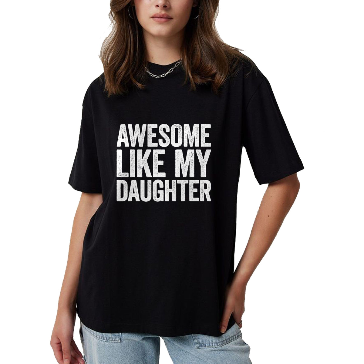 Best Wife Shirt, Wife and Husband Unisex T-Shirt/Hoodie/Sweatshirt HLT00 - Awesome Like My Daughter T-Shirt Dad Fathers Day Shirt T-Shirt