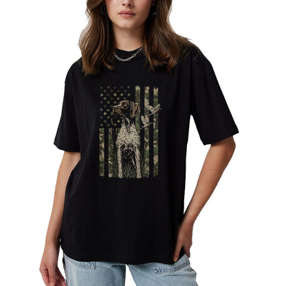 Funny Hunting Shirt, Gift For Hunting Lover Unisex T-Shirt/Hoodie/Sweatshirt HLT00 - Pheasant Hunting Dog Distressed (Design on Back) T-Shirt