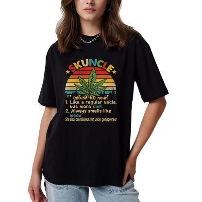 Gift for Dad Shirt, Funny Dad Unisex T-Shirt/Hoodie/Sweatshirt HLT00 – Skuncle Definition Happy Father_s Day Proud Uncle Weed Lover T-Shirt