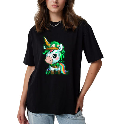 Patrick Day Shirts for Family, Funny Patrick Day shirts, st patrick's day Unisex T-Shirt/Hoodie/Sweatshirt HLT00 - Cute Unicorn Leprecorn St Patrick Day Lucky Irish Girls Kids T-Shirt