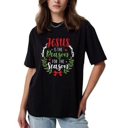 Christian Tee, Christian Faith Unisex T-Shirt/Hoodie/Sweatshirt HLT00 - Jesus is the reason for the season christian christmas Long Sleeve T-Shirt