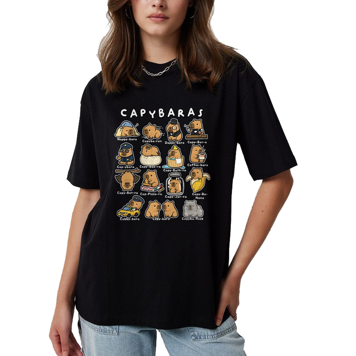 Cute Capybara Shirt, Funny Capybara Unisex T-Shirt/Hoodie/Sweatshirt HLT00 - Cute Capybaras Puns Funny Rodent Meme Animal Lover Humor T-Shirt