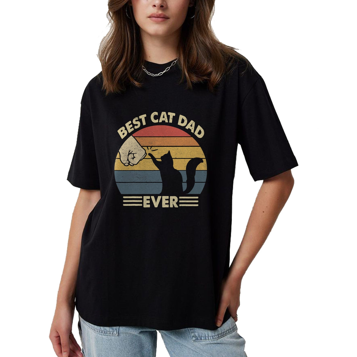 Gift for Dad Shirt, Funny Dad Unisex T-Shirt/Hoodie/Sweatshirt HLT00 – Cat-Shirt Men Best Cat Dad Ever Funny Dad T-Shirt