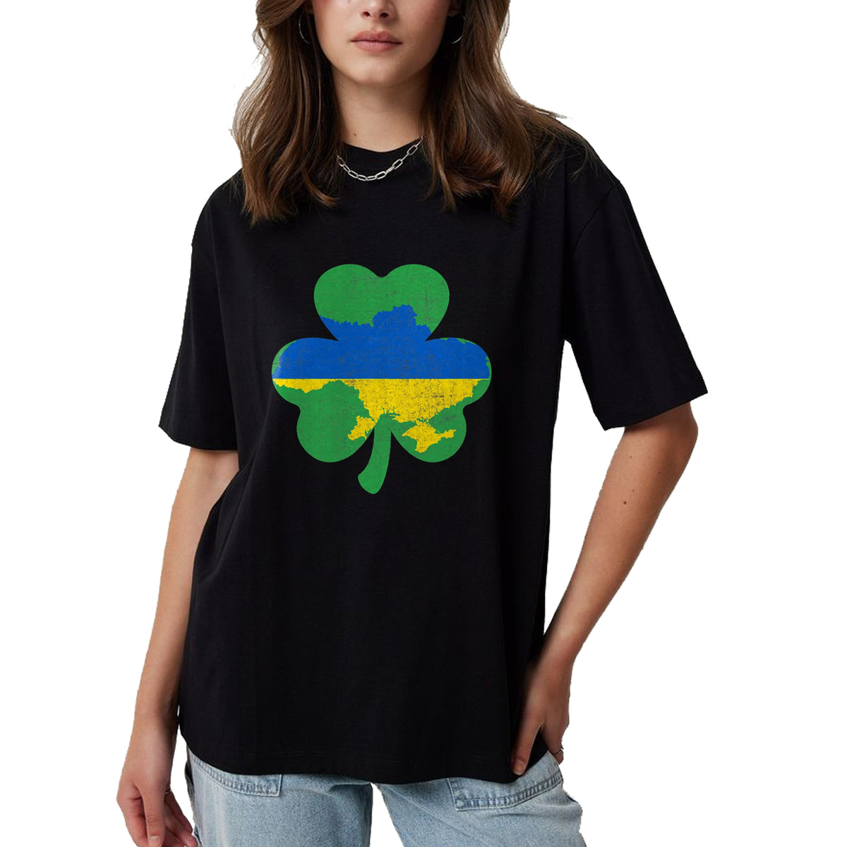 Patrick Day Shirts for Family, Funny Patrick Day shirts, st patrick's day Unisex T-Shirt/Hoodie/Sweatshirt HLT00 - Irish Shamrock Good Luck Ukrainians Ukraine Map Patrick Day T-Shirt