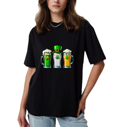 Patrick Day Shirts for Family, Funny Patrick Day shirts, st patrick's day Unisex T-Shirt/Hoodie/Sweatshirt HLT00 - St Patrick Day Irish Ireland Flag Green Beer Lover Men Women T-Shirt