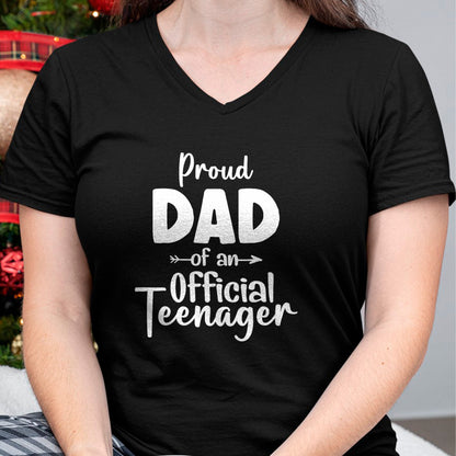 Gift for Dad Shirt, Funny Dad Unisex T-Shirt/Hoodie/Sweatshirt HLT00 – Proud Dad Of Official Teenager 13th Birthday 13 Years Old T-Shirt