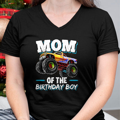 Gift for Mom Shirt, Funny Mom Unisex T-Shirt/Hoodie/Sweatshirt HLT00 - Mom of the Birthday Boy Monster Truck Birthday Novelty Gift T-Shirt