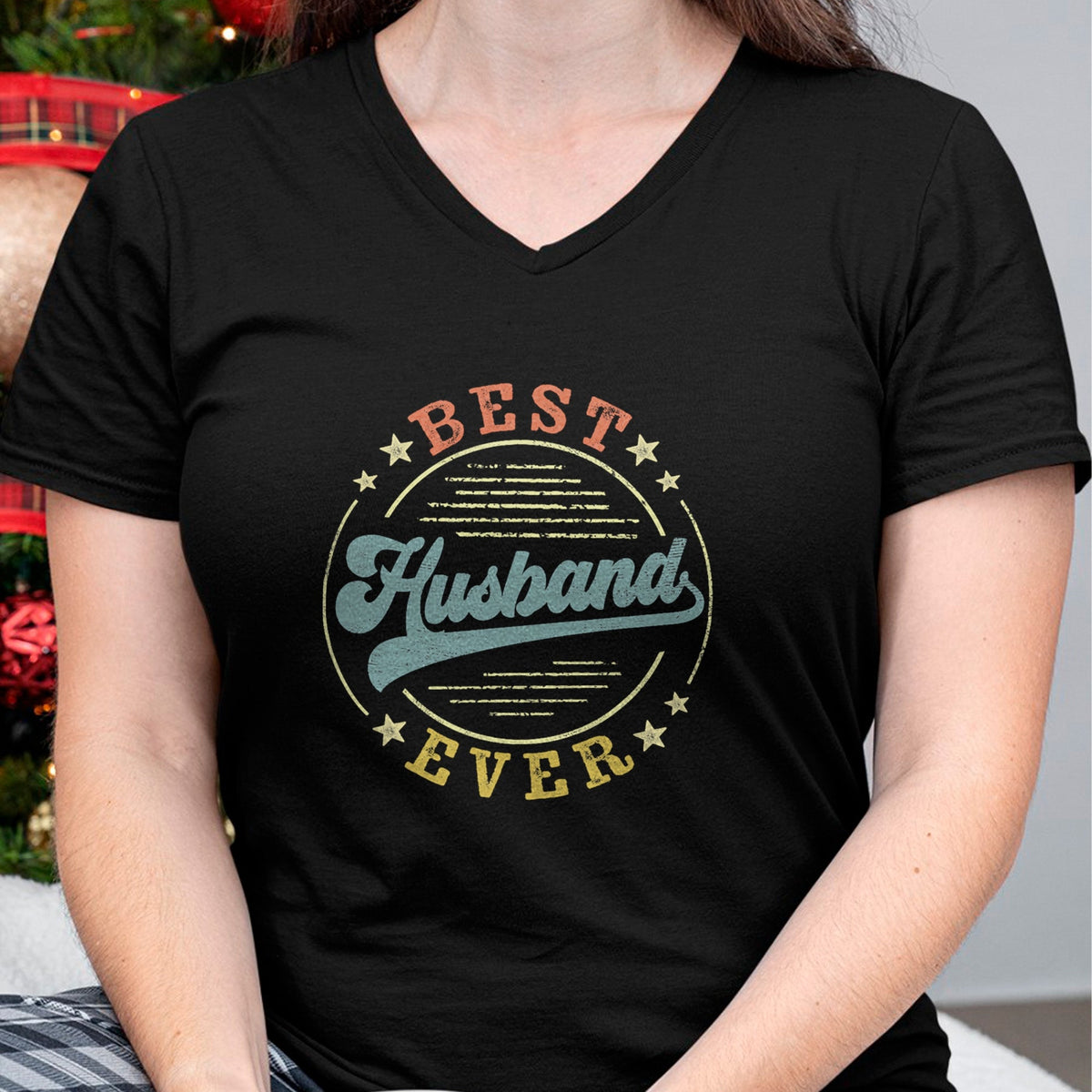 Best Wife Shirt, Wife and Husband Unisex T-Shirt/Hoodie/Sweatshirt HLT00 - Best Husband Ever Father's Day Husband Gifts Vintage Emblem T-Shirt